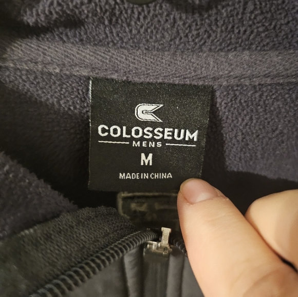 Colosseum Purdue Boilermakers Mens Black Long Sleeve Qtr Zip Pullover Size M - Picture 2 of 4